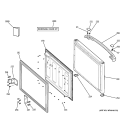 FREEZER DOOR Diagram and Parts List for PDS18LBMBWW  General Electric Refrigerator