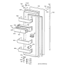 FRESH FOOD DOOR Diagram and Parts List for ZISS36NCASS  General Electric Refrigerator