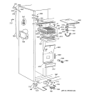 FREEZER SECTION Diagram and Parts List for ZISS36NCASS  General Electric Refrigerator
