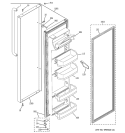 Part Location Diagram of WR99X10051 GE CLAD Stainless Steel DOOR OUTER FF
