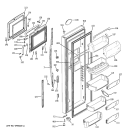 FRESH FOOD DOOR Diagram and Parts List for PSC23NHPAWW  General Electric Refrigerator