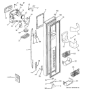 FREEZER DOOR Diagram and Parts List for PSS26SGPASS  General Electric Refrigerator