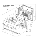 DOOR PARTS Diagram and Parts List for SCBC2000CCC01  General Electric Microwave Oven Combo