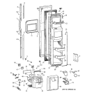 FREEZER DOOR Diagram and Parts List for TPG21PRDABB  General Electric Refrigerator
