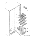 FREEZER SHELVES Diagram and Parts List for RSG22IBPAFWW  General Electric Refrigerator