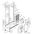 FREEZER SECTION Diagram and Parts List for HSS22DDMCWH  Hotpoint Refrigerator