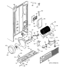 SEALED SYSTEM & MOTHER BOARD Diagram and Parts List for HSS22DDMCWH  Hotpoint Refrigerator