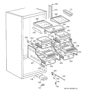 FRESH FOOD SECTION Diagram and Parts List for ZIC36NABRH  General Electric Refrigerator
