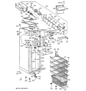 FREEZER SECTION Diagram and Parts List for BISW42EKC  General Electric Refrigerator