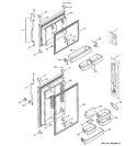 DOORS Diagram and Parts List for GTS18KBMARCC  General Electric Refrigerator