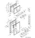 DOORS Diagram and Parts List for GTS18KCMARBB  General Electric Refrigerator