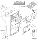 FREEZER SECTION Diagram and Parts List for GTS18KCPARBB  General Electric Refrigerator