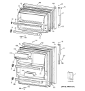Part Location Diagram of WR02X10454 GE CAP HINGE FF WHITE