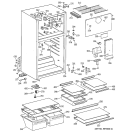 CABINET Diagram and Parts List for GTT16HBMBRCC  General Electric Refrigerator
