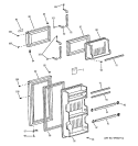 DOORS Diagram and Parts List for TBX10SNSBRWH  General Electric Refrigerator