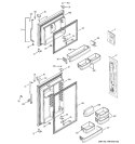 DOORS Diagram and Parts List for GTS18KBMDRBB  General Electric Refrigerator