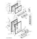 DOORS Diagram and Parts List for GTS18SBMDRBS  General Electric Refrigerator