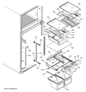 FRESH FOOD SHELVES Diagram and Parts List for GTS18UBMDRBB  General Electric Refrigerator