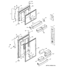 DOORS Diagram and Parts List for GTS18WCMDRWW  General Electric Refrigerator