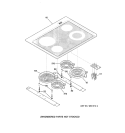 COOKTOP Diagram and Parts List for JDP40WB2BB  General Electric Range