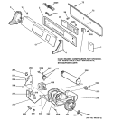BACKSPLASH, BLOWER & MOTOR ASSEMBLY Diagram and Parts List for DNCJ440GA0WC  General Electric Dryer