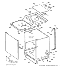 CABINET, COVER & FRONT PANEL Diagram and Parts List for EWA3000B1WW  General Electric Washer
