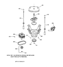 SUSPENSION, PUMP & DRIVE COMPONENTS Diagram and Parts List for EWA3000B1WW  General Electric Washer