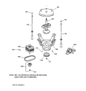 SUSPENSION, PUMP & DRIVE COMPONENTS Diagram and Parts List for WWSE6260B1CC  General Electric Washer