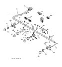 MANIFOLD & CONTROLS Diagram and Parts List for ZDP48N6RDSS  General Electric Range