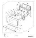 DOOR PARTS Diagram and Parts List for ZSC2000FBB01  General Electric Microwave