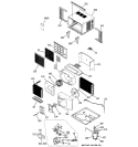 ROOM AIR CONDITIONER Diagram and Parts List for ASV18DBS2  General Electric Air Conditioner