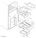 FRESH FOOD SHELVES Diagram and Parts List for GTS18WCPARCC  General Electric Refrigerator