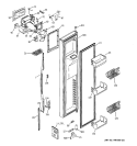 FREEZER DOOR Diagram and Parts List for PSG25MIMFCBB  General Electric Refrigerator