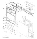Part Location Diagram of WD01X10113 GE INSULATION PANEL FRONT