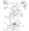 WASHER LOWER CABINET & TOP Diagram and Parts List for WSM2780WDWWW  General Electric Washer Dryer Combo