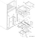 FRESH FOOD SHELVES Diagram and Parts List for ETS18XBPARWW  General Electric Refrigerator