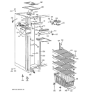 Part Location Diagram of WR30X10154 GE Ice Bucket - White