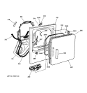 FRONT PANEL & DOOR Diagram and Parts List for DPSR475EW0AA  General Electric Dryer