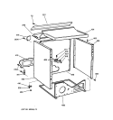 CABINET Diagram and Parts List for DPSR475EW0AA  General Electric Dryer