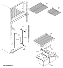 FRESH FOOD SHELVES Diagram and Parts List for GTS18CCPALBB  General Electric Refrigerator