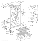 CABINET Diagram and Parts List for TBX16SAYCRWH  General Electric Refrigerator