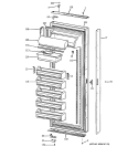 FRESH FOOD DOOR Diagram and Parts List for BISW42EKB  General Electric Refrigerator