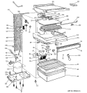 CABINET Diagram and Parts List for GTS12BBMBLWW  General Electric Refrigerator