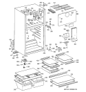 CABINET Diagram and Parts List for GTT15HBMBRCC  General Electric Refrigerator