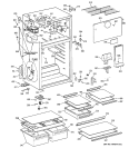 CABINET Diagram and Parts List for GTT18HCMFRCC  General Electric Refrigerator