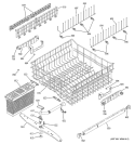UPPER RACK ASSEMBLY Diagram and Parts List for PDW7800J00CC  General Electric Dishwasher