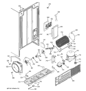 SEALED SYSTEM & MOTHER BOARD Diagram and Parts List for RSG22IBMCFWW  General Electric Refrigerator