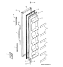 FREEZER DOOR Diagram and Parts List for RSG22IBMDFWW  General Electric Refrigerator