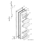 FRESH FOOD DOOR Diagram and Parts List for RSG22IBMDFWW  General Electric Refrigerator