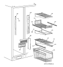 FREEZER SHELVES Diagram and Parts List for MSK28DHDBWW  General Electric Refrigerator